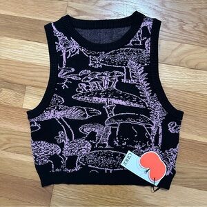 Shroom Sweater Vest Women’s Juniors Mushroom Sweater Vest XS/S NWT Cider Brand